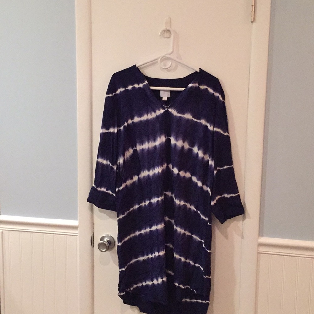 Blue and white tie dye sundress